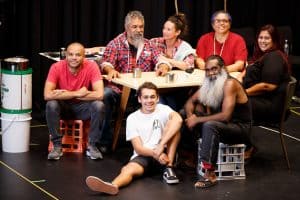 The cast of Nathan Maynard's play The Season