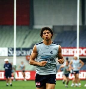 Clinton Benjamin training for the AFL's Carlton Football Club