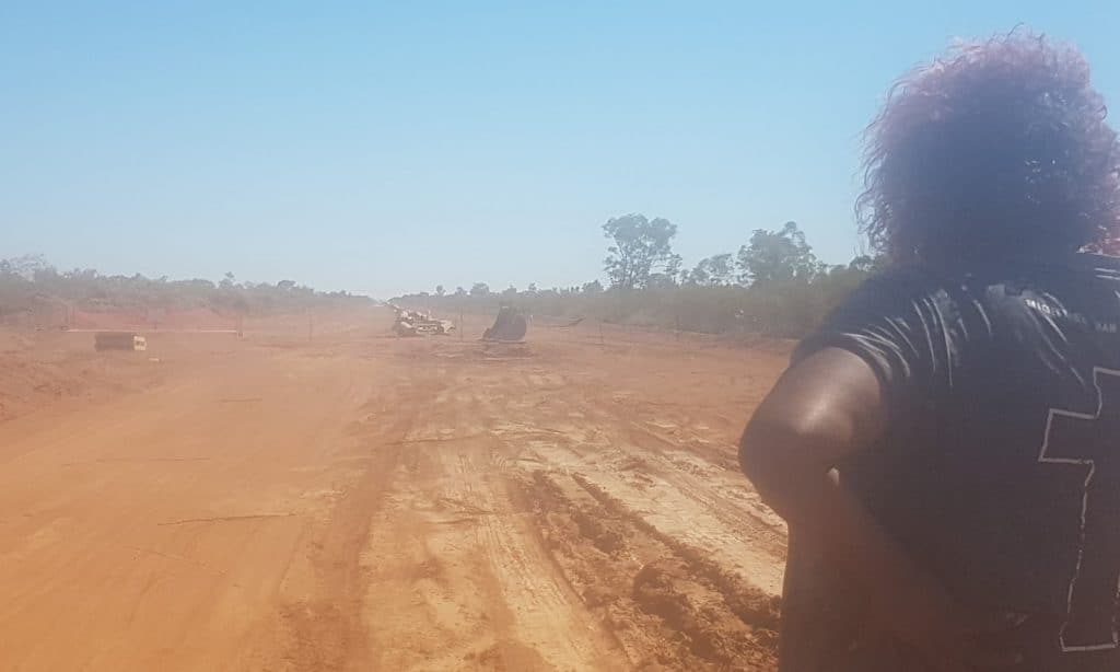 Que Nakamarra Kenny and TC pipeline. Photograph: IndigenousX