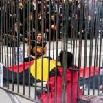Warriors of Resistance Rally in Melbourne where four Aboriginal women locked themselves to the wall of a cage on Melbourne's busiest intersection, as a protest to the treatment children receive in Don Dale Detention Centre. (Image: Green Left Weekly)
