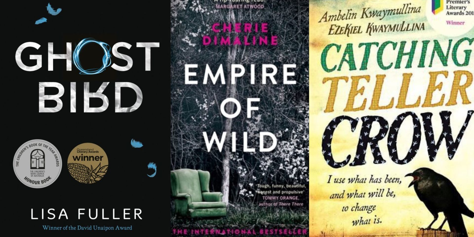 Three Books on a black background