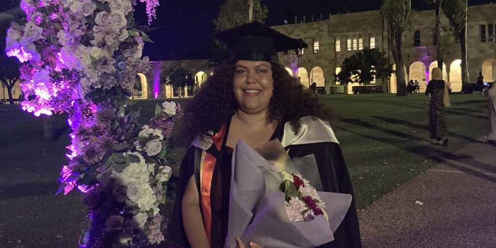 Author Bizzi Lavelle at her graduation.