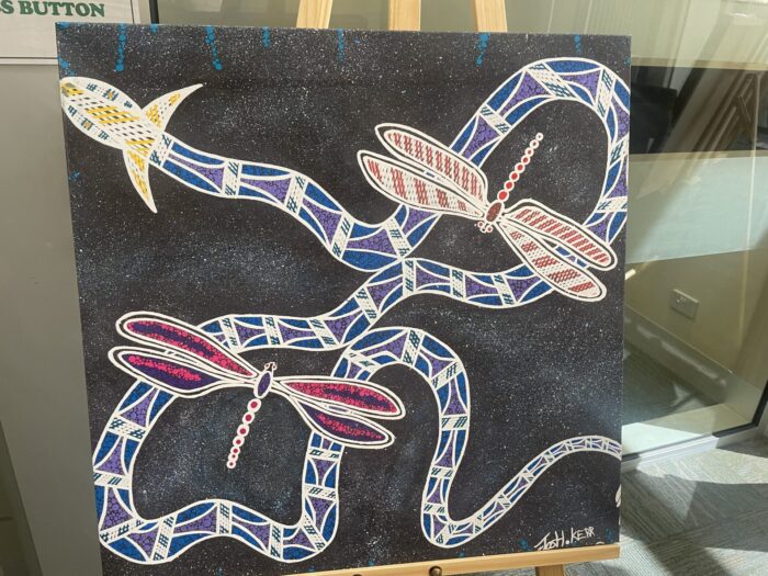 One of Josh Kerr's artworks that was on display at his inquest. 